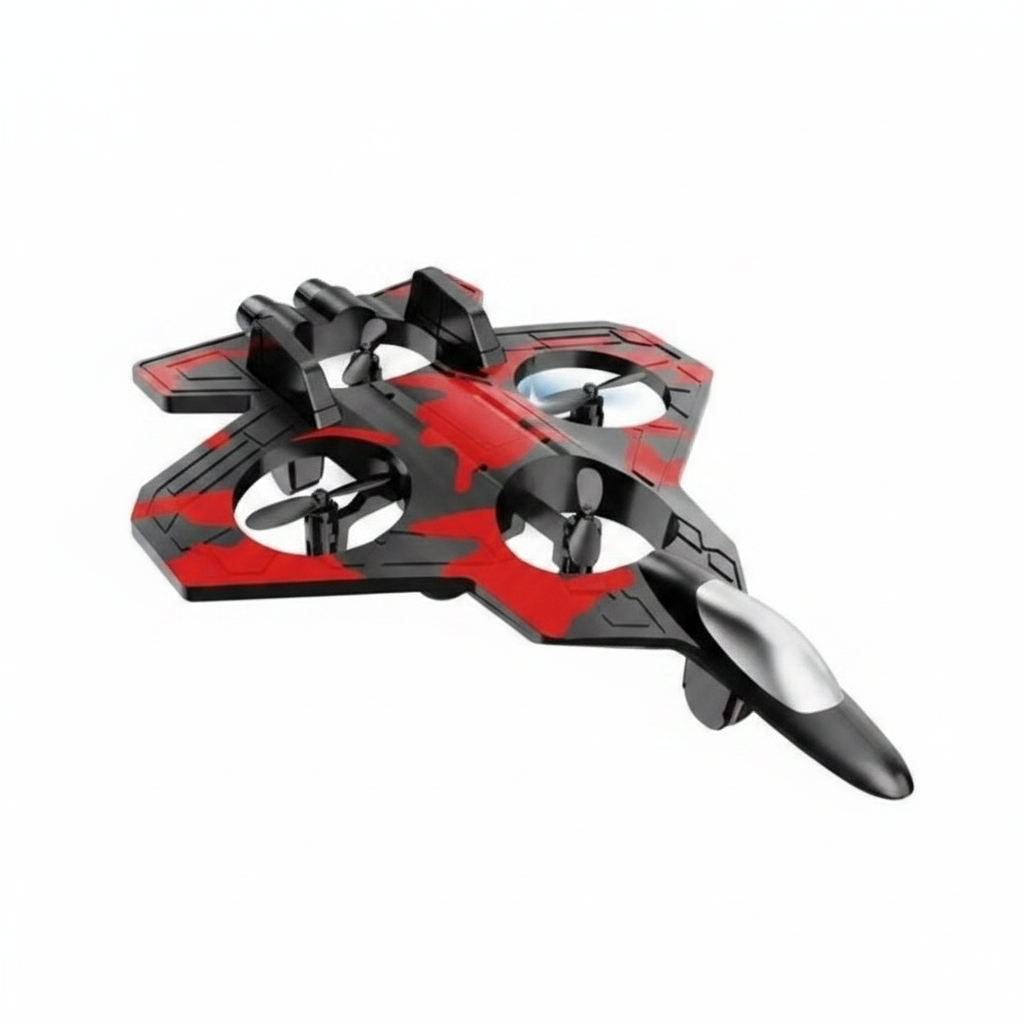 RC Fighter Jet with LED Lights & 360° Stunt Flight