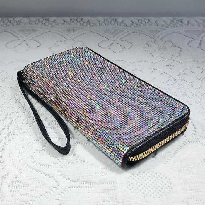 Rhinestone Wristlet Purse Wallet