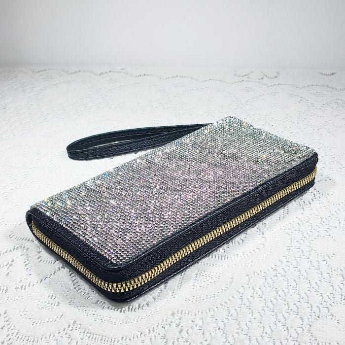 Rhinestone Wristlet Purse Wallet