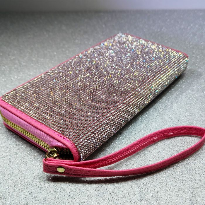 Rhinestone Wristlet Purse Wallet