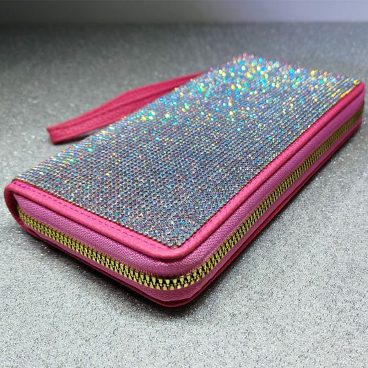 Rhinestone Wristlet Purse Wallet
