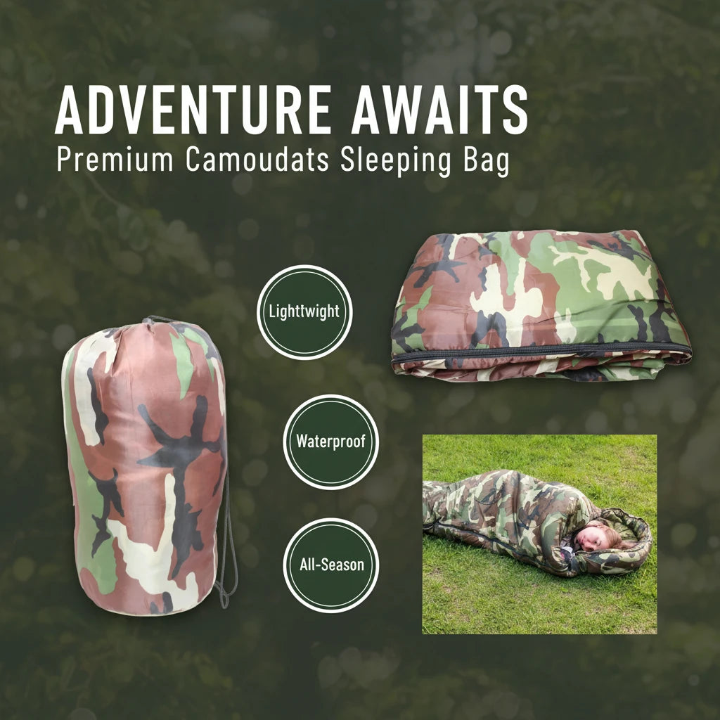 Hiking Camping Sleeping Bag – Waterproof | Indoor & Outdoor | 200 × 75 cm