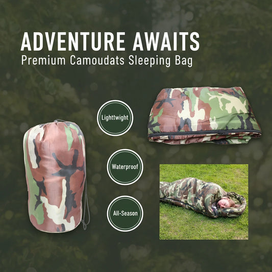 Hiking Camping Sleeping Bag – Waterproof | Indoor & Outdoor | 200 × 75 cm