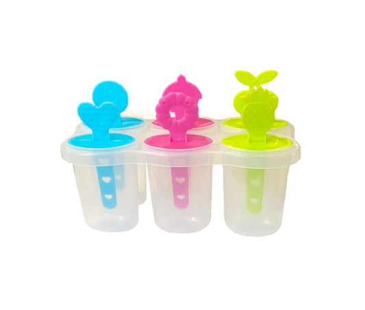 Plastic Ice Popsicle Maker Box 6 Popsicles 8 cm