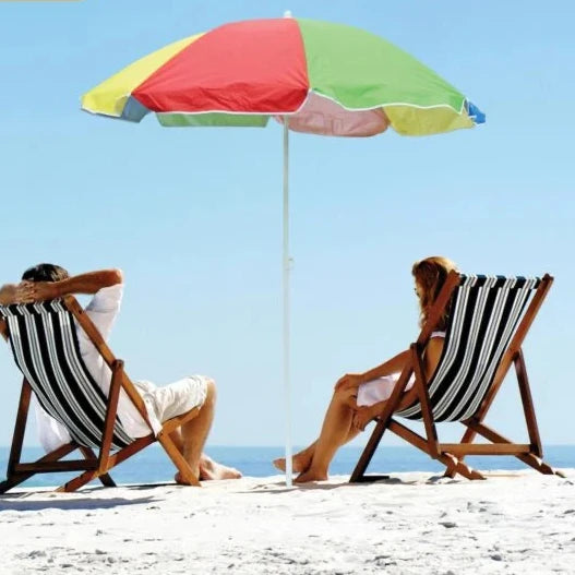 Beach Umbrella Parasol with Tilt Function 1.8 m Rainbow Colour