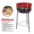 Portable Round BBQ Grill 14" with 4 Adjustable Grilling Levels