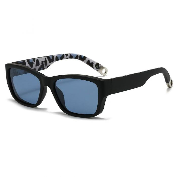 Square Sunglasses with Leopard Print Arms