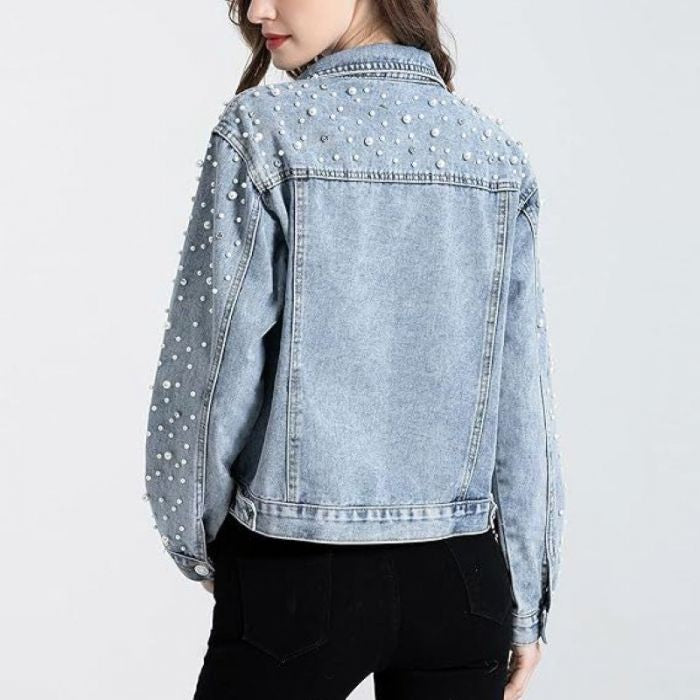 Pearlies & Crystals Embellished Denim Jacket