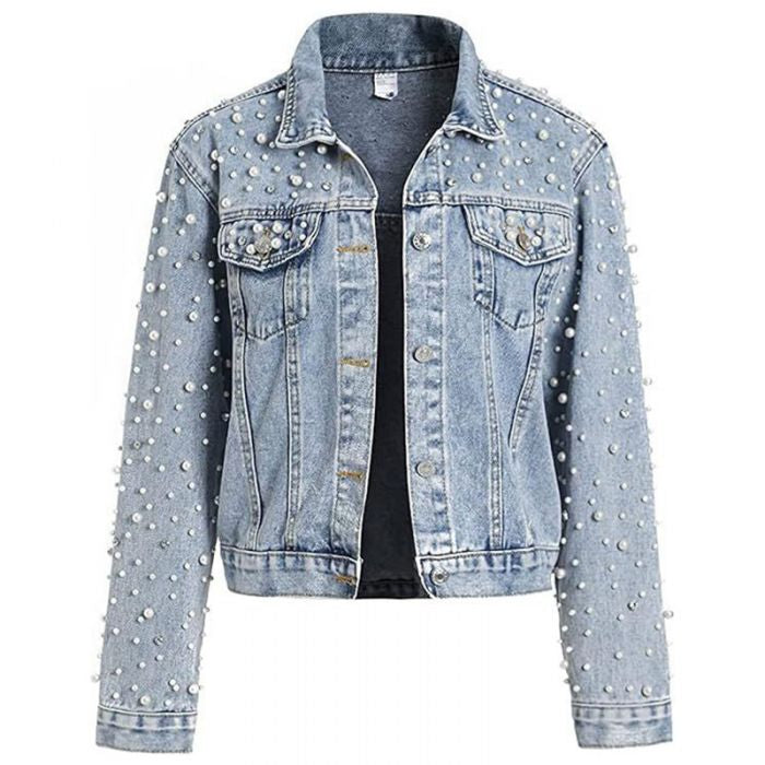 Pearlies & Crystals Embellished Denim Jacket