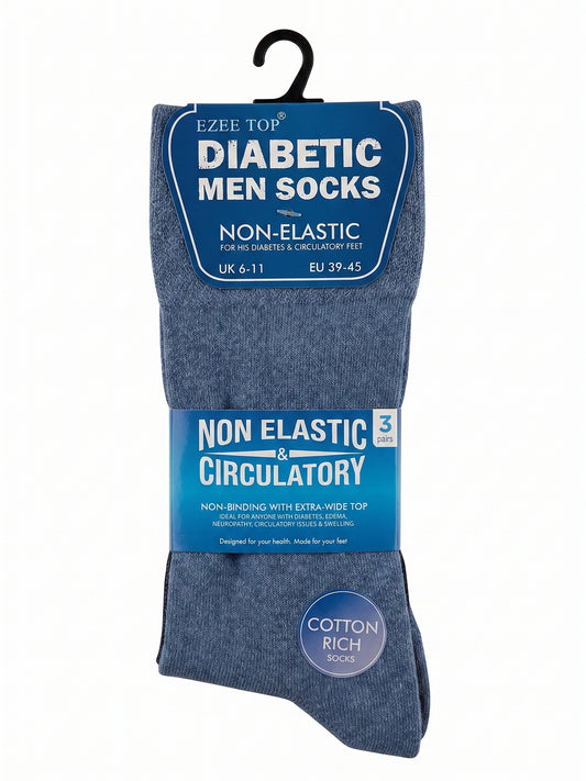 Men’s Diabetic Suit Socks – Soft & Comfortable Dress Socks (Pack of 3)