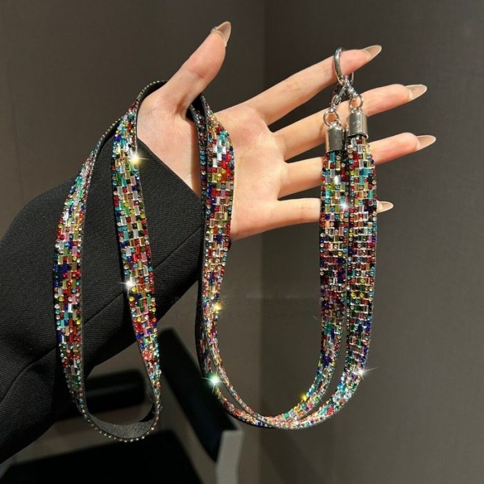 Crystal Rhinestone Phone Lanyard Strap